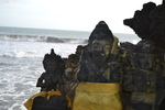 Statuary at Klining Pantai beach by Rachel M. Grande