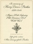 MS- 241: Harry Dravo Parkin WWI Memoir