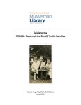 MS – 246: Papers of the Bond/Smith Families by Natalie M. Orga and Michelle Williams