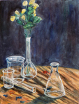 Glassware with Flowers